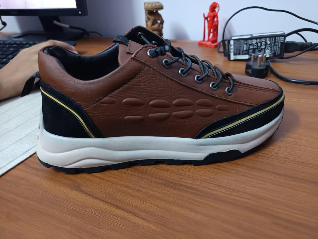 Crocodile Crafted Shoes Brown