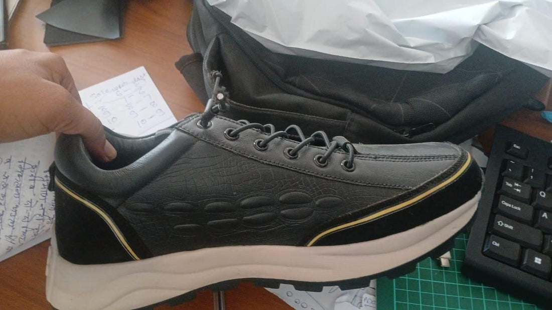 Crocodile Crafted Shoes Black