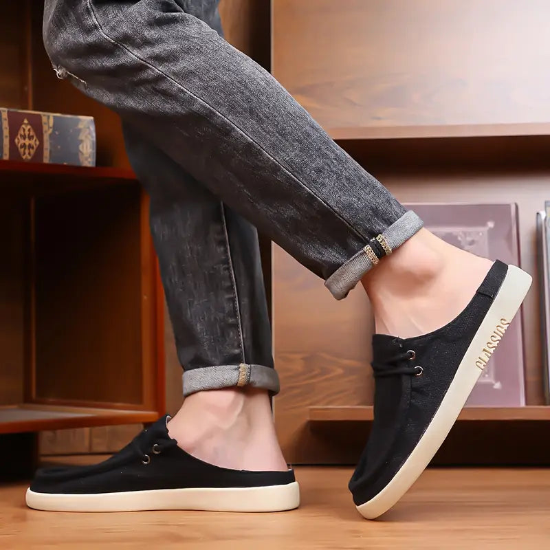 CASUAL KHAADI SLIP-ON LOAFER (BLACK)